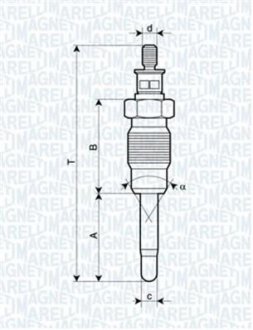 062900016304 MAGNETI MARELLI Свеча накаливания