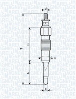 062900040304 MAGNETI MARELLI Свічка розжарювання