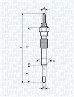 062900068304 MAGNETI MARELLI Свічка розжарювання