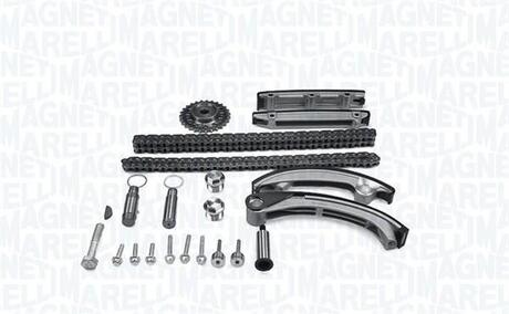 341500000140 MAGNETI MARELLI MAGNETI MARELLI OPEL К-т ланцюга ГРМ (2цеп+4 направляючі+ 2 натягувача+шестерня) Astra G,Omega B,Vectra B 2.0D/2.2DTI 97-