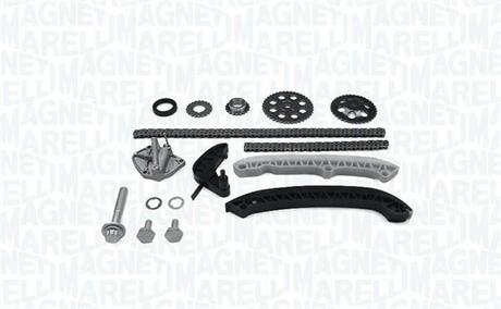 341500000162 MAGNETI MARELLI MAGNETI MARELLI VW К-т ланцюга (2ланцюга+натягувач+3 заспокоювача+4шестерни+сальник+кріплення) приводу валу розподільчого 02-