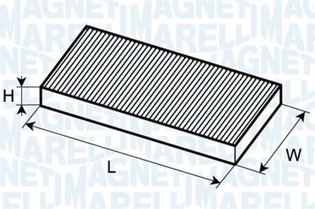 350203061100 MAGNETI MARELLI MAGNETI MARELLI FORD Фильтр возд. салона Fiesta 1,2-1,8, Ka 1,3 MAZDA 121 1,3/1,8