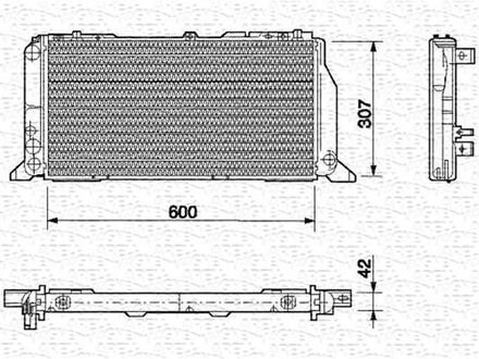 350213406000 MAGNETI MARELLI MAGNETI MARELLI Радиатор AUDI 80 D/TD [350213406000]