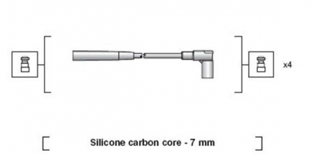 941318111236 MAGNETI MARELLI Комплект проводов зажигания (пр-во magneti marelli кор.код. msk1236)