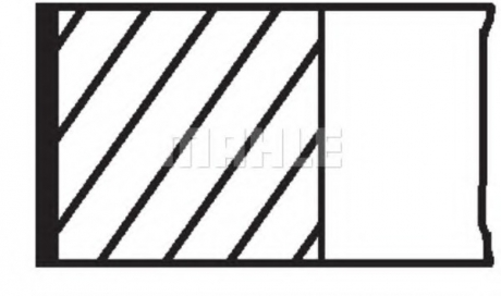 002 23 N0 MAHLE / KNECHT Комплект кілець поршневих с 3 шт.