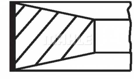 002 80 V0 MAHLE / KNECHT Комплект кілець поршня двигуна на один цилиндр