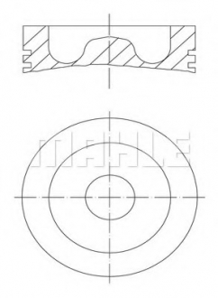 061 PI 00129 000 MAHLE / KNECHT Поршень двигуна