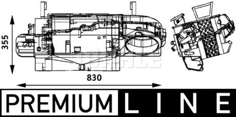 AH 172 000P MAHLE / KNECHT Радиатор печки, MB ATEGO