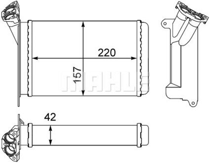 AH 95 000S MAHLE / KNECHT Радиатор пічки