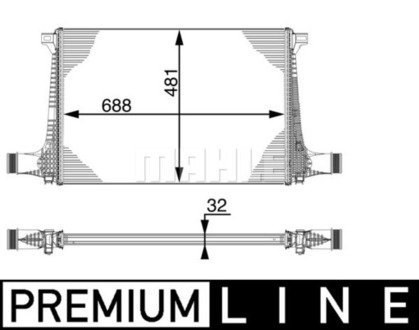 CI220000P MAHLE / KNECHT Интеркулер