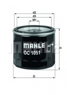 OC1051 MAHLE / KNECHT Фільтр масляний двигуна