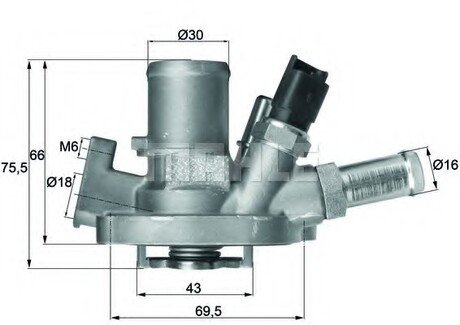 TI15180 MAHLE / KNECHT Термостат системи охолодження