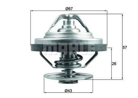 TX 158 83 MAHLE / KNECHT Термостат системи охолодження двигуна