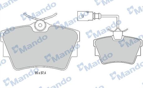 MBF015023 MANDO Тормозные колодки дисковые передние