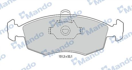 MBF015166 MANDO MBF015166 MANDO Тормозные колодки до дисків