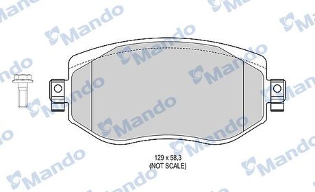 MBF015304 MANDO Тормозные колодки дисковые передние