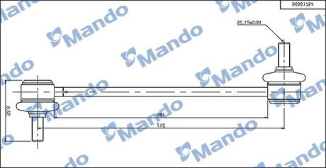 SLD0003 MANDO Стойка стабілізатора CHEVROLET Lacetti/Nubira R 03-08