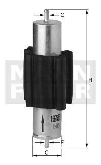 WK6037 MANN Фильтр топливный audi a6, a7 2.0-3.0 tdi 10- (пр-во mann)