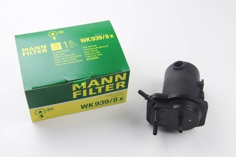 WK 939/8X MANN Фильтр топливный 1.5dCi Kangoo 01-08/Clio 01- (под датчик) MANN-FILTER WK 939/8X