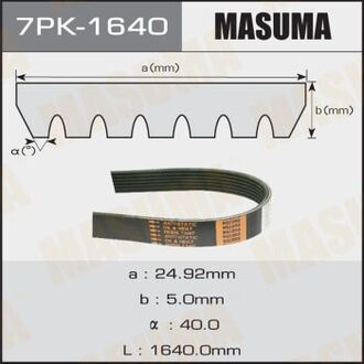 7PK-1640 MASUMA РЕМНИ 7PK-1640 Ремень поликлиновый