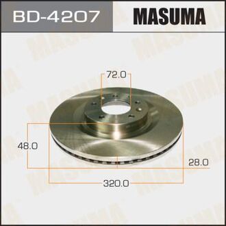 BD4207 MASUMA Диск тормозной передний Mazda CX-7, CX-9 (07-12) (Кратно 2 шт)