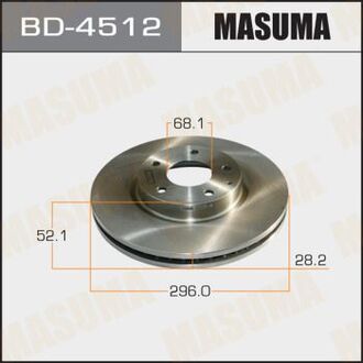 BD4512 MASUMA Диск тормозной передний Mazda CX-5, 6 (11-) (Кратно 2 шт)