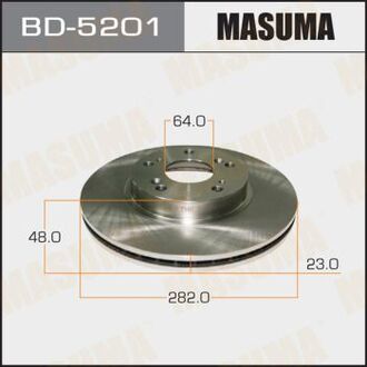 BD5201 MASUMA Диск тормозной передний Honda Civic (06-12) (Кратно 2 шт)