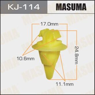 KJ-114 MASUMA Клипса (пластиковая крепежная деталь).