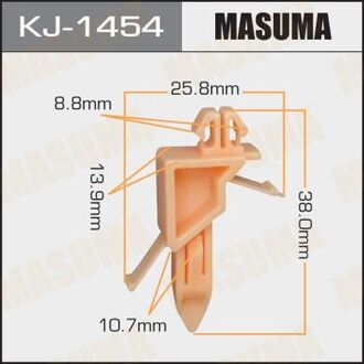 KJ-1454 MASUMA Клипса (пластиковая крепежная деталь)