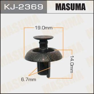 KJ2369 MASUMA Клипса, пистон, андапка O6.7 O19.2 H14 крепления решетки радиатора Toyota Lexus