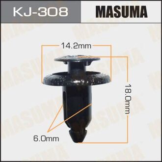 KJ-308 MASUMA Клипса (пластиковая крепежная деталь).