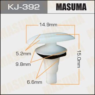 KJ-392 MASUMA Клипса (пластиковая крепежная деталь).