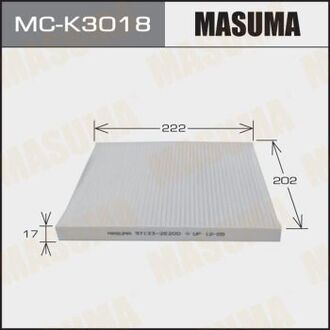 MCK3018 MASUMA Фильтр салона AC-003 HYUNDAI/ TUCSON/ V2000 V2700 04-06 (MCK3018) MASUMA