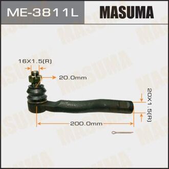 ME-3811L MASUMA Наконечники РУЛЕВЫЕ РЕЙКИ РУЛЕВЫЕ Рулевой наконечникCET-120 Land Cruiser,LX470 ##J100(1,5) `01.98~`08.02,outer.L (M20X1.5)