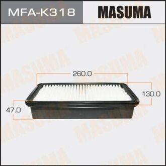 MFAK318 MASUMA MFAK318 Воздушный фильтр A-023 MASUMA LHD KIA RIO, V1500 05- (1, 40) MASUMA
