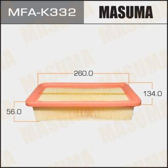 MFAK332 MASUMA MFAK332 Воздушный фильтр A9608PU MASUMA LHD KIA, RIO, V1400, V1600 06- (1, 40) MASUMA