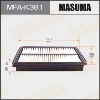 MFAK381 MASUMA Фильтр воздушный A0702 LHD KIA OPTIMA HYUNDAI SONATA 14- (MFAK381) MASUMA