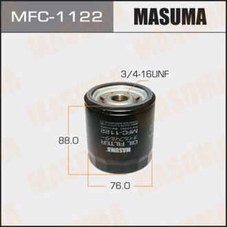 MFC-1122 MASUMA Фильтра Фильтр маслянный Toyota 1GFE, #JZ#,1,2MZFE 92- 