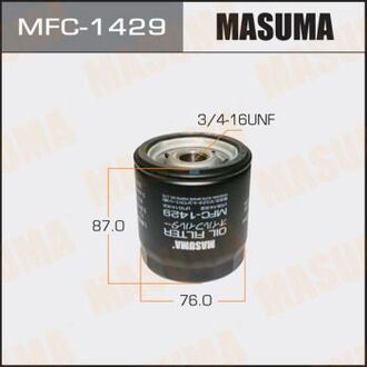 MFC1429 MASUMA Фильтр масляный Ford Fiesta (02-), Focus (05-), Mondeo (07-)/ Mazda CX-7 (09-12)