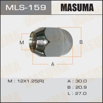 MLS159 MASUMA ШПИЛЬКИ ГАЙКИ Гайка колесная Nissan Navara Frontier 04-, Nissan Pathfinder R51 04-, Nissan Teana #J32 08-14