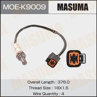 MOEK9009 MASUMA Датчик кислорода (лямбда-зонд) Hyundai Accent (00-10), Elantra (00-11), Tucson (04-10) / KIA Ceed (07-11), Sportage (04-11) (MOEK9009) MASUMA