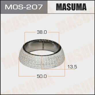 MOS207 MASUMA Кольцо глушителя графитовое Toyota Corolla (00-08), Prius (03-11) (38x50x13,5) (MOS207) MASUMA