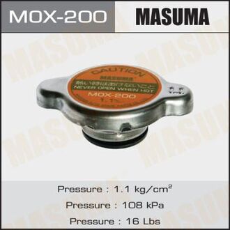 MOX-200 MASUMA Крышка радиатора MASUMA (NGK-P541, TAMA-RC11, FUT.-R148) 1.1 kg/cm2