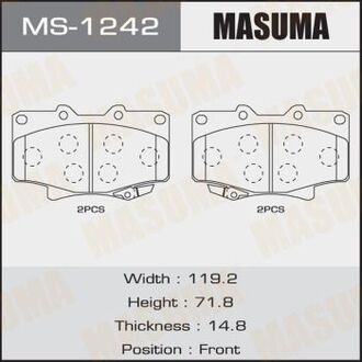 MS-1242 MASUMA КОЛОДКИ LAND CRUISER (J80, _J8_, _J7_) C12055