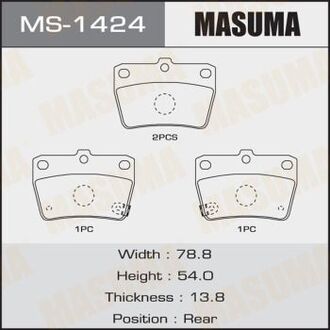 MS-1424 MASUMA КОЛОДКИ RAV 4 II C22027, C20703