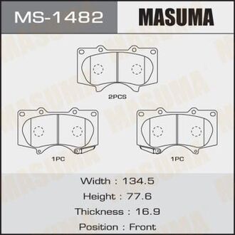 MS-1482 MASUMA КОЛОДКИ C12111 SP2033