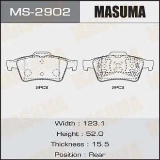 MS2902 MASUMA Колодка тормозная (MS2902) MASUMA