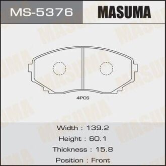 MS-5376 MASUMA КОЛОДКИ C13049, C13042 SP1527