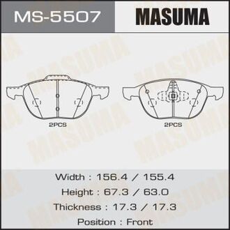 MS-5507 MASUMA КОЛОДКИ C13055 SP1260 Mazda3Mazda Mazda5Mazda Premacy, CR3W, CREWMazda Trai
