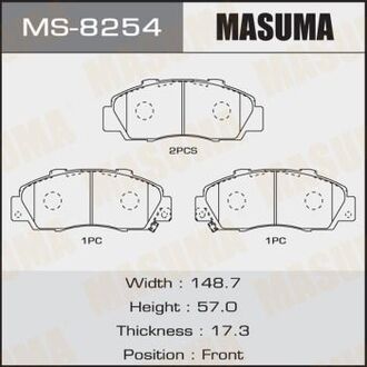 MS-8254 MASUMA КОЛОДКИ C14032 SP1076-F